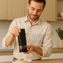 Moedor Elétrico Sal e Pimenta 2 em 1, Moedor Duplo, Automático para Condimentos Com Ajuste de Moagem